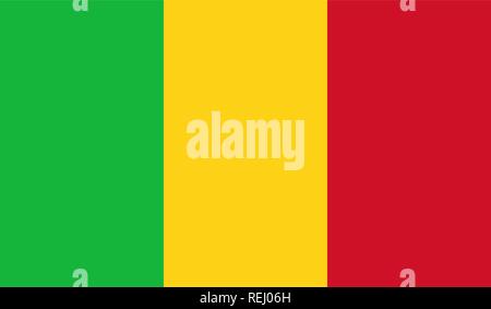 Drapeau du Mali Illustration de Vecteur