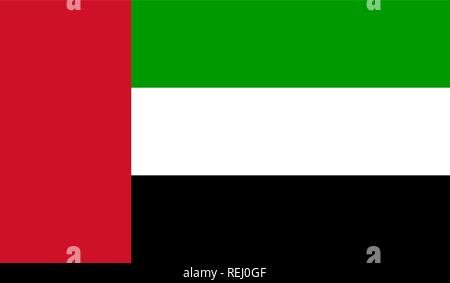 Drapeau Émirats Arabes Unis Illustration de Vecteur