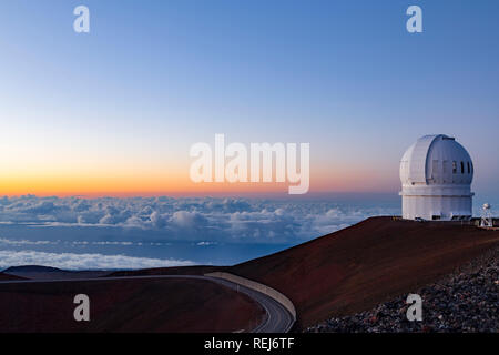 Mauna Kea Oberservatory sur la grande île d'Hawaï Banque D'Images