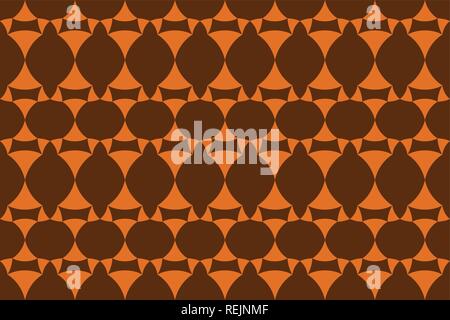 Seamless pattern abstract background, faite avec des formes organiques en courbes, en jaune et marron. Vecteur de décoration l'art. Illustration de Vecteur