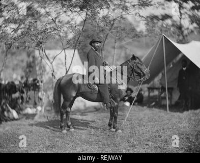 Allan Pinkerton à cheval, Bataille d'Antietam Antietam, Maryland, Alexander Gardner, Octobre, 1862 Banque D'Images