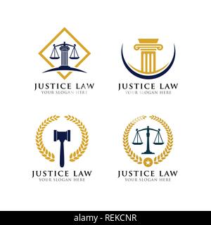 La loi de la justice. logo design logo design cabinet logo procureur. Illustration de Vecteur