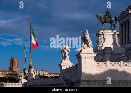 ROME, ITALIE - 06 janvier 2019 : aperçu urbain avec l'autel de la patrie dans la ville de ROMA Banque D'Images