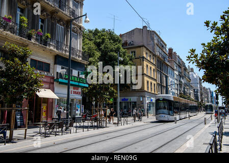 Marseille (sud-est de la France) : real estate dans le secteur de la préfecture de Rome, ÒRue' Street, 6ème arrondissement de Paris (quartier) *** légende locale Banque D'Images