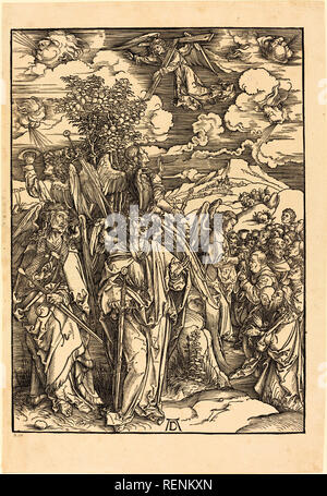 Les quatre anges tenant les vents. En date du : 1498. Dimensions : image : 39,2 x 28,5 cm (15 7/16 x 11 1/4 in.) feuille : 45,5 x 31,2 cm (17 15/16 x 12 5/16 in.). Technique : gravure sur papier. Musée : National Gallery of Art, Washington DC. Auteur : Dürer, Albrecht. ALBRECHT DUERER. ALBRECHT DÜRER. Banque D'Images