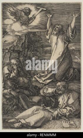 Le Christ au mont des Oliviers, à partir de la Passion. Artiste : Albrecht Dürer (Nuremberg, Allemagne Nuremberg 1471-1528). Fiche Technique : Dimensions : 4 7/8 x 2 9/16 in. (11,6 × 7,3 cm). Date : 1508. Musée : Metropolitan Museum of Art, New York, USA. Banque D'Images