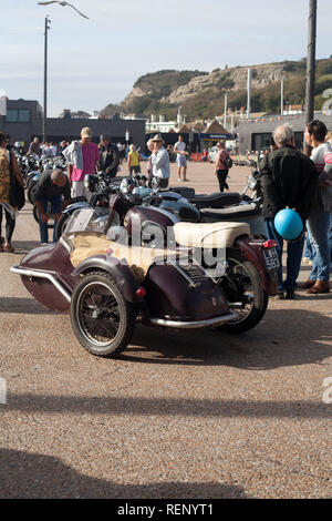 Classic Moto Afficher sur le Stade, Hastings, East Sussex, UK Banque D'Images