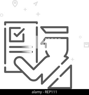 L'icône de la ligne du vecteur de dédouanement, Symbole, Pictogramme, signe. Résumé Arrière-plan géométrique de la lumière. Course modifiable Illustration de Vecteur