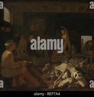 A Painter's Studio. Dating : ch. 1646 - c. 1650. Dimensions : H 71 cm × w 74 cm. Musée : Rijksmuseum, Amsterdam. Auteur : Michael Sweerts. Banque D'Images