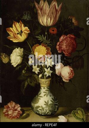 Nature morte avec fleurs dans un vase Wan-li. Dating : 1619. Mesures : support : H 31 cm × w 22,5 cm. Musée : Rijksmuseum, Amsterdam. Auteur : AMBROSIUS BOSSCHAERT. Banque D'Images