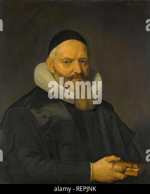 Portrait de Anthony de Wale (1573-1639). Professeur de théologie à l'Université de Leyde. Dating : 1636. Mesures : support : h 71,5 cm × w 60 cm ; t 1,4 cm ; d 4,5 cm. Musée : Rijksmuseum, Amsterdam. Auteur : David Bailly. Banque D'Images