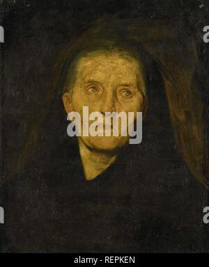 La veuve en deuil. Dating : ch. 1860 - c. 1865. Dimensions : H 44,5 cm × 36,5 cm × w t 2,9 cm ; d 6 cm. Musée : Rijksmuseum, Amsterdam. Auteur : Diederik Franciscus Jamin. Banque D'Images