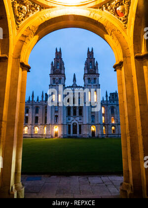 All Souls College, Oxford University, Oxford, Oxfordshire, England, UK, FR.