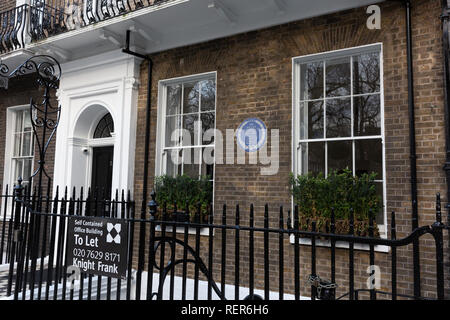 Blue plaque Sir Julius Benedict Banque D'Images