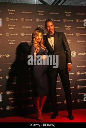 Old Trafford, Manchester, Royaume-Uni. 22 janvier 2019. Dîner de gala de l'UNICEF pour l'assisté par gardien de Manchester United Ole Gunnar Solskjaer manager et la première équipe squad plus partenaires. Le dîner célèbre le 20ème anniversaire du partenariat entre Manchester United et l'Unicef, le leader du marché pour l'organisation et de recueillir des fonds pour les enfants à travers le monde. Sir Alex Ferguson, Stand, Old Trafford, Manchester, UK, 22 janvier 2019 (C)Barbara Cook/Alamy Live News Crédit : Barbara Cook/Alamy Live News Banque D'Images