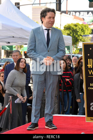 Los Angeles, USA. 22 janvier, 2019. LOS ANGELES, CA. 22 janvier 2019 : Gustavo Dudamel lors d'une cérémonie où l'orchestre Gustavo Dudamel a reçu une étoile sur le Hollywood Walk of Fame. Photo Credit : Paul Smith/Alamy Live News Banque D'Images
