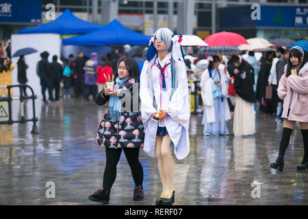 Chengdu, Chengdu, Chine. 23 Jan, 2019. Chengdu, Chine-cosplayeurs au comic con à Chengdu, dans le sud-ouest de ChinaÃ¢â€ Province du Sichuan. Crédit : SIPA Asie/ZUMA/Alamy Fil Live News Banque D'Images