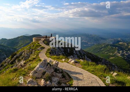 Plate-forme d'observation sur Jezerski Vrh, le parc national de Lovcen, près de Cetinje, Monténégro Banque D'Images