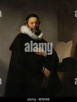 Portrait de Johannes Wtenbogaert. Dating : 1633. Dimensions : h 130 cm × 103 cm × w d 10 cm. Musée : Rijksmuseum, Amsterdam. Auteur : Rembrandt van Rijn (mentionné sur l'objet). REMBRANDT HARMENSZOON VAN RIJN. Rembrandt van Rhijn. Banque D'Images