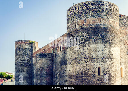 Castello Ursino - ancien château à Catane, Sicile, Italie Banque D'Images