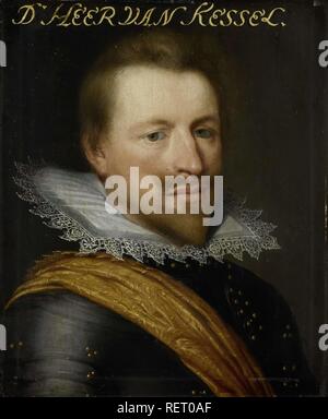 Portrait de Willem Adriaen, comte van Hornes, seigneur de Kessel et Westwezel, général de l'artillerie. Dating : ch. 1616 - c. 1633. Mesures : support : h 29,1 cm × 24 cm ; w d 1 cm. Musée : Rijksmuseum, Amsterdam. Auteur : Jan Antonisz van Ravesteyn (atelier de). Banque D'Images