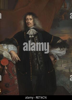 Hieronymus Van Beverningk. Hieronymus Van Beverningk (1614-1690). Seigneur de Teylingen. Commissaire du gouvernement. Dating : 1670. Dimensions : h 156 cm × w 121,5 cm. Musée : Rijksmuseum, Amsterdam. Auteur : JAN DE BAEN. Banque D'Images