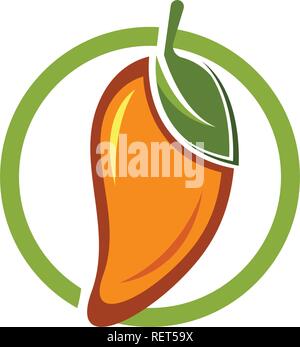 Fruits mangue logo Vector Illustration de Vecteur