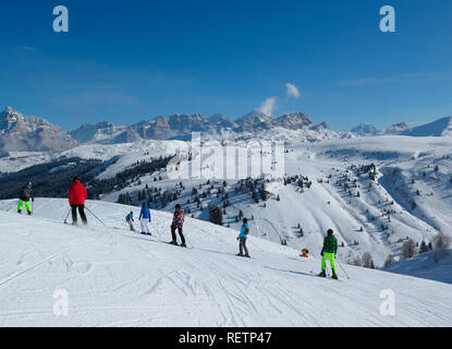 Pralongia, Piz Lavarela, vallée Gader, Dolomites, Italie Banque D'Images