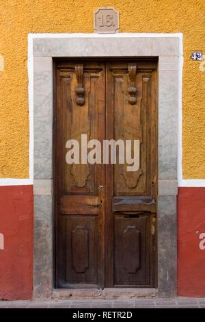 Porte, ville historique de Guanajuato, UNESCO World Heritage Site, Province de Guanajuato, Mexique Banque D'Images