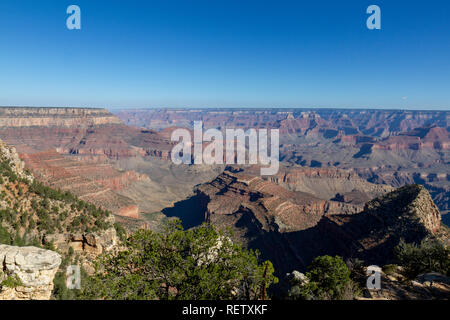 Vue de Grandview Point, South Rim, le Parc National du Grand Canyon, Arizona, United States. Banque D'Images