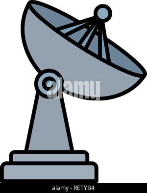 Antenne satellite icône sur fond blanc, vector illustration Illustration de Vecteur