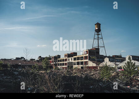 Detroit, Michigan, United States - Octobre 2018 : Vue de l'usine d'automobiles Packard abandonnés à Detroit. L'usine Packard étend plusieurs ville Banque D'Images