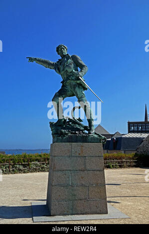 Saint-Malo, monument par Carananniez Surcouf, Bretagne, Bretagne, Ille-et-Vilaine, France, Europe Banque D'Images