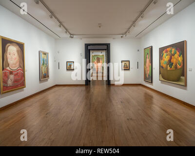 Bogota, Colombie, 23 Novembre 2018 : Intérieur de la Musée Botero, maître colombien. Banque D'Images