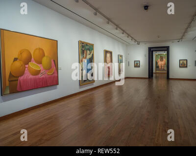 Bogota, Colombie, 23 Novembre 2018 : Intérieur de la Musée Botero, maître colombien. Banque D'Images