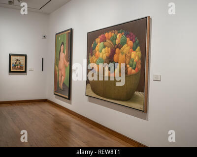 Bogota, Colombie, 23 Novembre 2018 : Intérieur de la Musée Botero, maître colombien. Banque D'Images