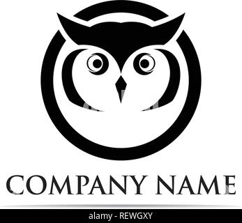 Owl bird logo Vector Illustration de Vecteur