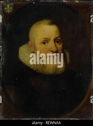 Portrait d'un homme de la famille Van Rijswijck ou Rijswijk. Dating : ch. 1610 - c. 1620. Lieu : Nord des Pays-Bas. Mesures : support : h 27,2 cm × 21,4 cm w ; d 5,8 cm. Musée : Rijksmuseum, Amsterdam. Banque D'Images