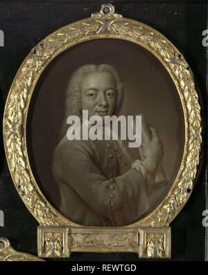 Portrait de Bernardus Bosch de JE, poète et mécène à Amsterdam. Dating : 1743. Dimensions : H 11 cm × w 9,5 cm. Musée : Rijksmuseum, Amsterdam. Auteur : Jan Maurits Quinkhard. Banque D'Images