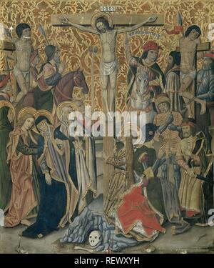 Calvaire. Dating : 1475 - 1499. Lieu : Catalonië. Dimensions : H 176.8 cm × w 186 cm 12,5 cm × D × D 6 cm. Musée : Rijksmuseum, Amsterdam. Auteur : anonyme (rejeté). Pablo Vergós (attribué à l'atelier de). Rafael Vergós (attribué à l'atelier de). Banque D'Images