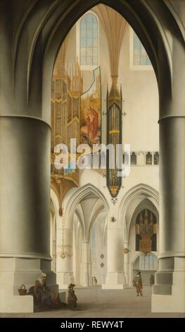 Intérieur de l'Église Saint-bavon à Haarlem. Intérieur de l'Er Bavokerk à Haarlem, vu du sud, à l'ensemble de l'ambulatoire choir au nord et le grand orgue ambulatoires. Dating : 1636. Mesures : support : H 94 cm × 55 cm ; w d 7 cm. Musée : Rijksmuseum, Amsterdam. Auteur : Pieter Jansz. Saenredam. Terbrugghen, Hendrick. Terbrugghen,. Banque D'Images