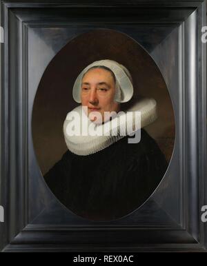 Portrait de Haesje van Cleyburg Jacobsdr. Portrait van Haesje van Cleyburgh Jacobsdr. Dating : 1634. Dimensions : H 68,6 cm × w 53,4 cm. Musée : Rijksmuseum, Amsterdam. Auteur : Rembrandt van Rijn (mentionné sur l'objet). Banque D'Images