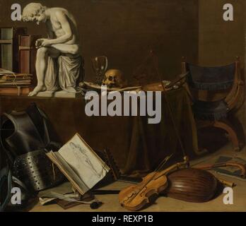 Vanitas still life avec le Spinario. Dating : 1628. Mesures : support : h 71,5 cm × 80,5 cm w. Musée : Rijksmuseum, Amsterdam. Auteur : Pieter Claesz. Banque D'Images