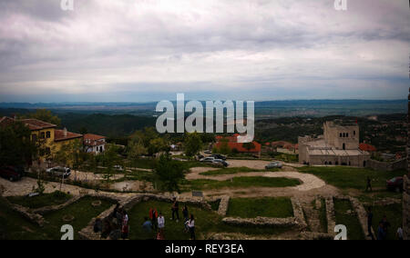 Paysage à Saranda city de la tour de Saranda château en Albanie Banque D'Images
