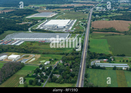 Vue aérienne de l'Autoroute, New Jersey, USA Banque D'Images