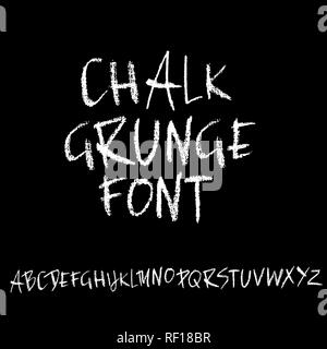 Texture de craie font. Grunge script sur tableau. Vector illustration de calligraphie. Illustration de Vecteur