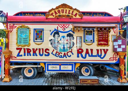 Circus Circus, voiture antique héritage Raluy, Barcelone, Catalogne, Espagne Banque D'Images