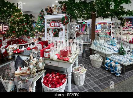 Décoration de Noël, les ministères department store, Munich, Bavière, Allemagne Banque D'Images