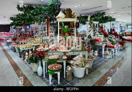 Décoration de Noël, les ministères department store, Munich, Bavière, Allemagne Banque D'Images