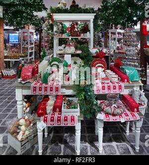 Décoration de Noël, les ministères department store, Munich, Bavière, Allemagne Banque D'Images